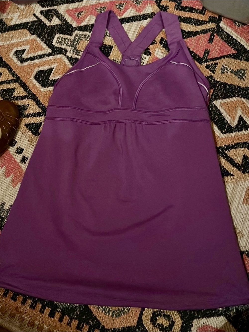 Athletica: Women’s Purple Athletic Tank Top with Built-In Support